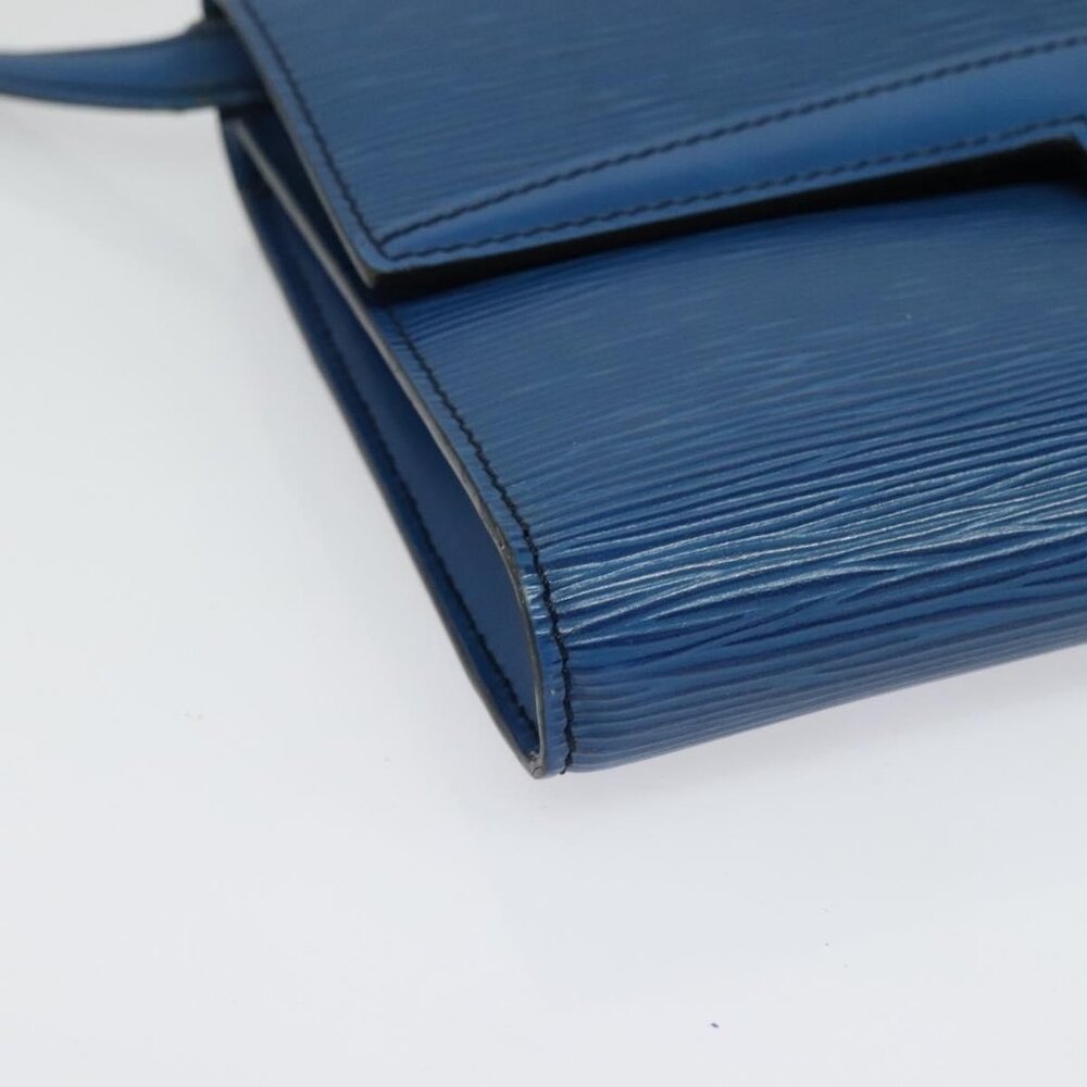 Authentic LOUIS VUITTON Epi Pochette Arche Shoulder Bag Blue M52575 LV - Picture 7 of 16